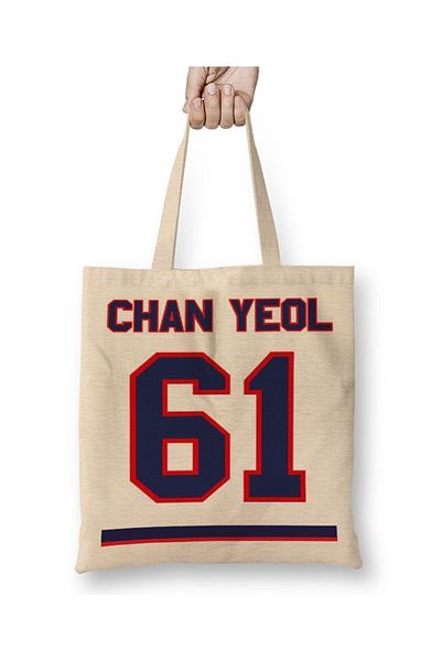 Baskı Dükkanı Geantă din pânză Exo Chanyeol 61 cu mâner lung