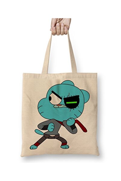 Baskı Dükkanı Gumball Watterson tkanina Torba duga Sa ručkom
