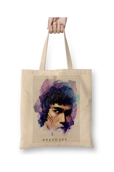 Baskı Dükkanı Bruce Lee 01 υφασμάτινη τσάντα με μακριά λαβή