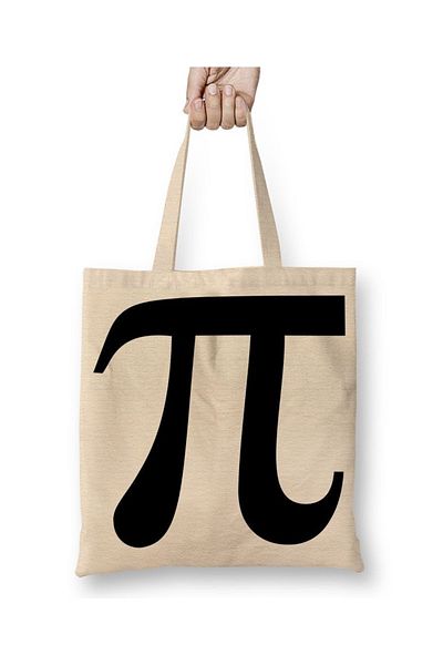 Baskı Dükkanı Pi Count Mathematica Math Special Design Pi Day υφασμάτινη τσάντα με μακριά λαβή