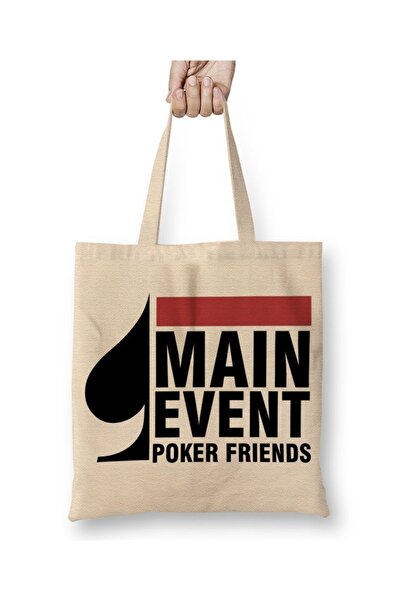 Baskı Dükkanı Glavni događaj Poker Prijatelji Tkanina Torba Duga Sa ručkom