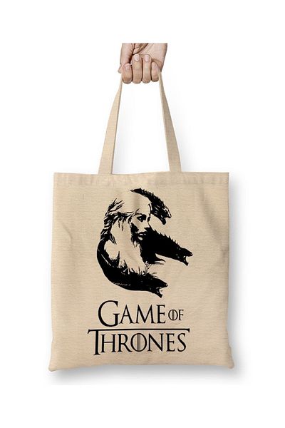 Baskı Dükkanı Game Of Thrones 04 υφασμάτινη τσάντα με μακριά λαβή