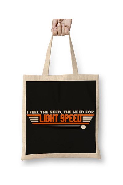 Baskı Dükkanı Υφασμάτινη τσάντα Star Wars Light Speed ​​με μακριά λαβή