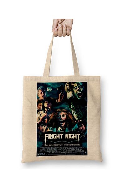 Baskı Dükkanı Υφασμάτινη τσάντα Fright Night με μακριά λαβή