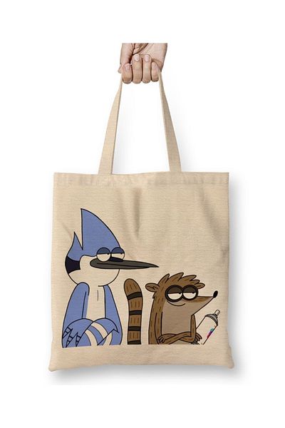 Baskı Dükkanı Regular Show 03 Geantă din pânză cu mâner lung