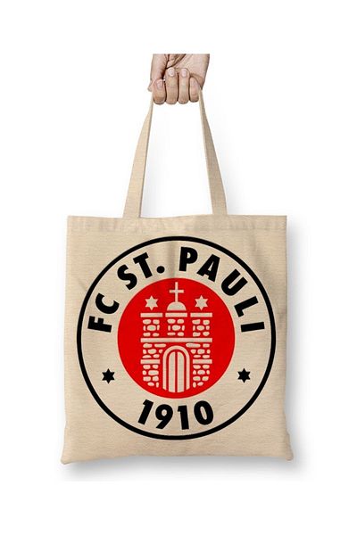 Baskı Dükkanı Geantă din pânză St Pauli cu mâner lung