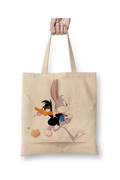 Baskı Dükkanı Looney Tunes tkanina Torba duga Sa ručkom
