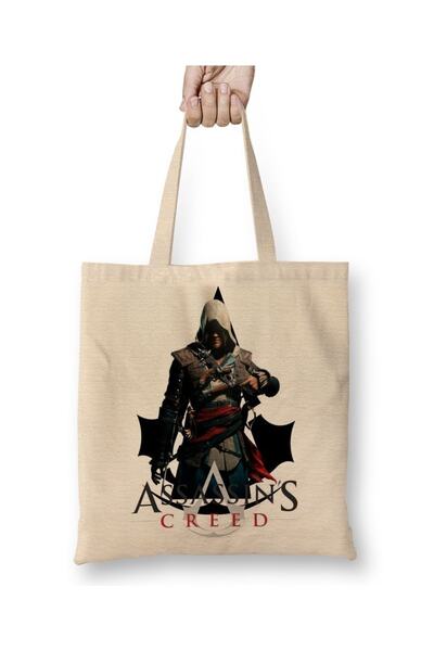 Baskı Dükkanı Geantă din pânză Assassins Creed cu mâner lung