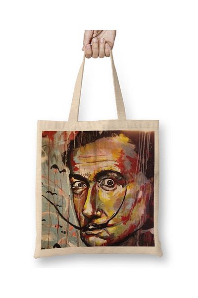 Baskı Dükkanı Salvador Dali υφασμάτινη τσάντα με μακριά λαβή