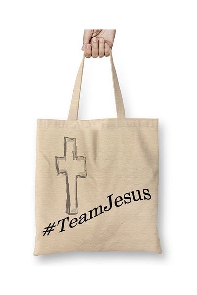 Baskı Dükkanı Υφασμάτινη τσάντα Team Jesus με μακριά λαβή