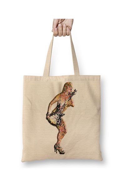 Baskı Dükkanı Rock Roll Music Guitar Cloth Bag Long Handle