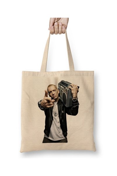 Baskı Dükkanı Eminem tkanina Torba duga Sa ručkom