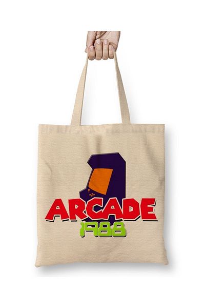 Baskı Dükkanı Geantă Arcade 1988 Atari cu mâner lung