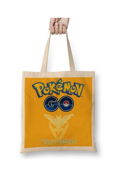 Baskı Dükkanı Pokemon Go Team Instinct υφασμάτινη τσάντα με μακριά λαβή