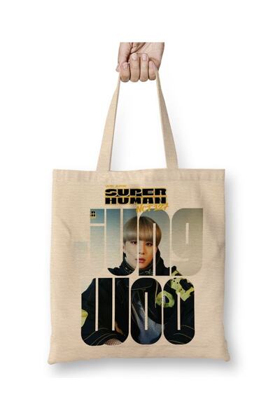 Baskı Dükkanı Nct 127 Jungwoo Superhuman Cloth Torba Dugačka Sa ručkom