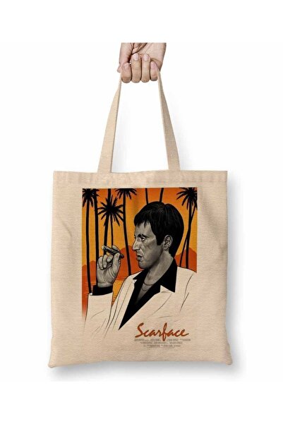 Baskı Dükkanı Scarface tkanina Torba duga Sa ručkom
