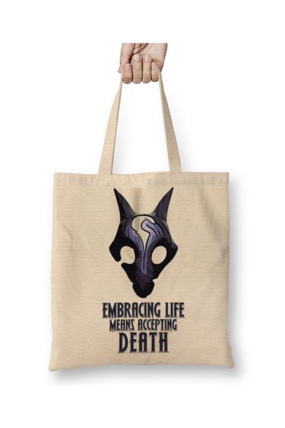 Baskı Dükkanı Υφασμάτινη τσάντα Embrace Life Kindred με μακριά λαβή