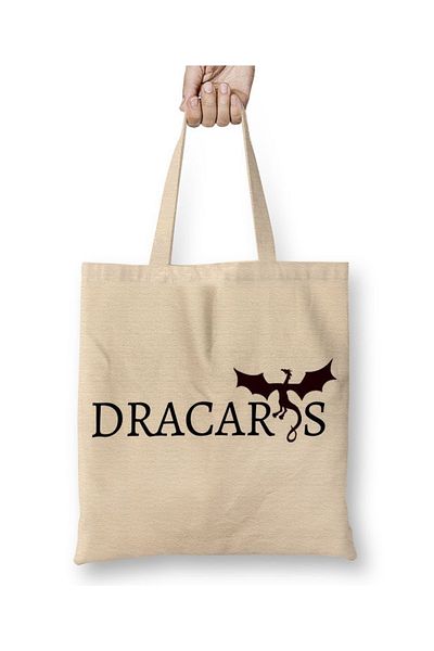 Baskı Dükkanı Υφασμάτινη τσάντα Dracarys με μακριά λαβή