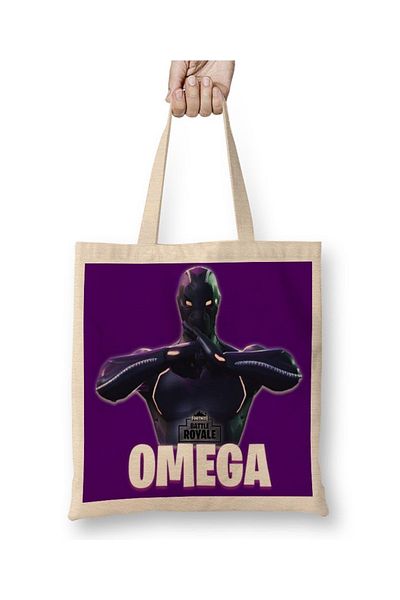 Baskı Dükkanı Υφασμάτινη τσάντα Fortnite Omega με μακριά λαβή