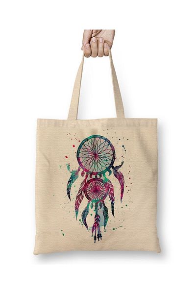Baskı Dükkanı Υφασμάτινη τσάντα Dream Catcher με μακριά λαβή