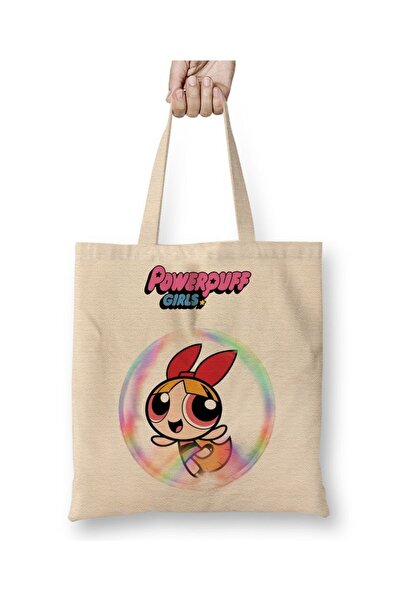 Baskı Dükkanı Bubbles Powerpuff Girls tkanina Torba duga Sa ručkom