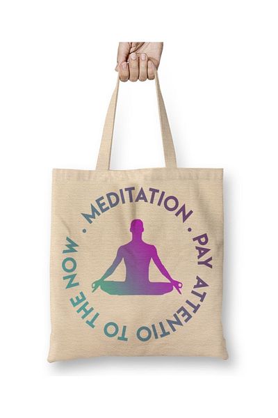 Baskı Dükkanı Υφασμάτινη τσάντα Meditation II με μακριά λαβή
