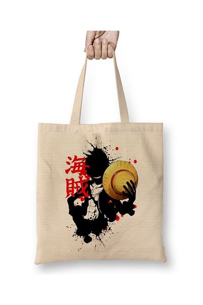 Baskı Dükkanı Το Kanji Means Pirate υφασμάτινη τσάντα με μακριά λαβή