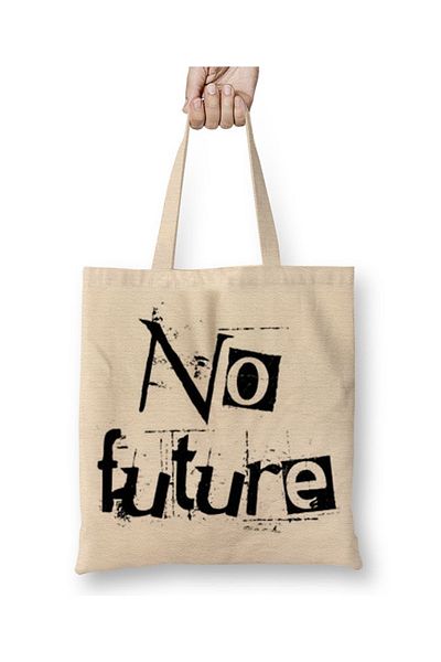 Baskı Dükkanı No Future υφασμάτινη τσάντα με μακριά λαβή