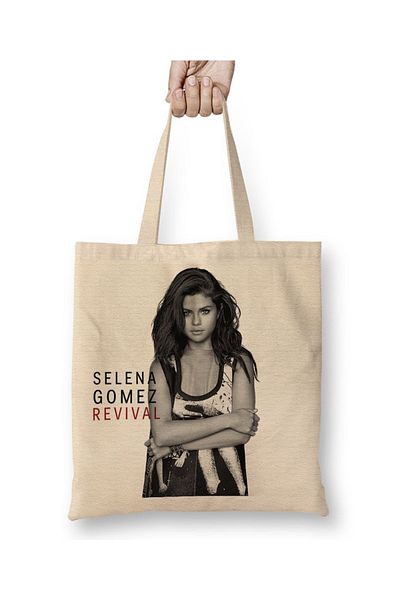 Baskı Dükkanı Selena Gomez 02 Geantă din pânză cu mâner lung