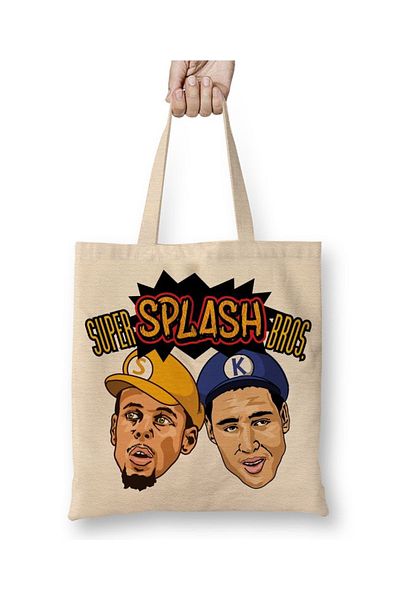 Baskı Dükkanı Υφασμάτινη τσάντα Supersplash Bros με μακριά λαβή