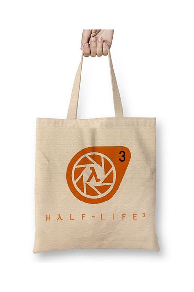 Baskı Dükkanı Υφασμάτινη τσάντα Half Life 3 με μακριά λαβή