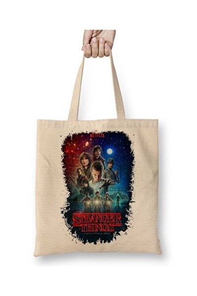 Baskı Dükkanı Stranger Things Netflix Tkanina Torba Duga Sa ručkom
