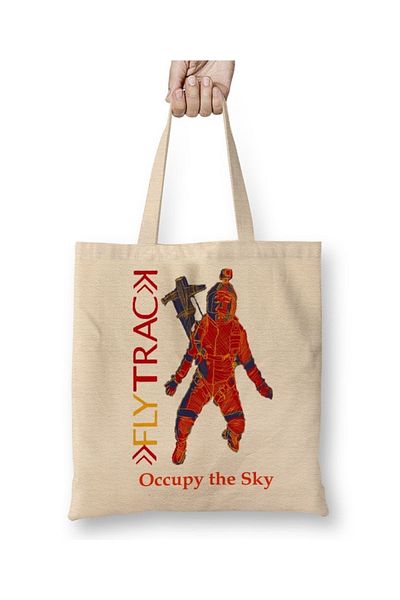 Baskı Dükkanı Υφασμάτινη τσάντα Flytrack Occupy The Sky με μακριά λαβή