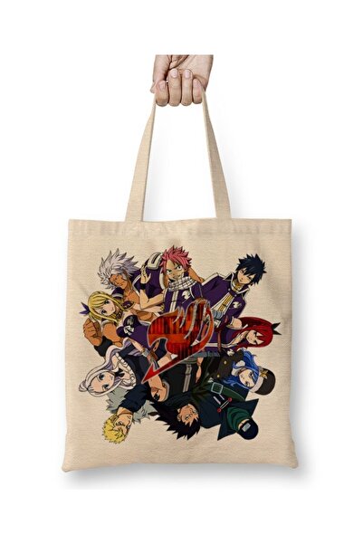 Baskı Dükkanı Fairy Tail anime Erza Scarlet Srećna Lisanna Straus odeća Torba...