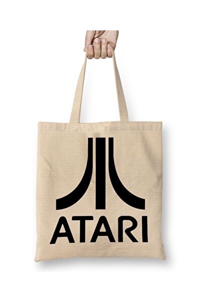 Baskı Dükkanı Atari logo vintage tkanina Torba duga Sa ručkom