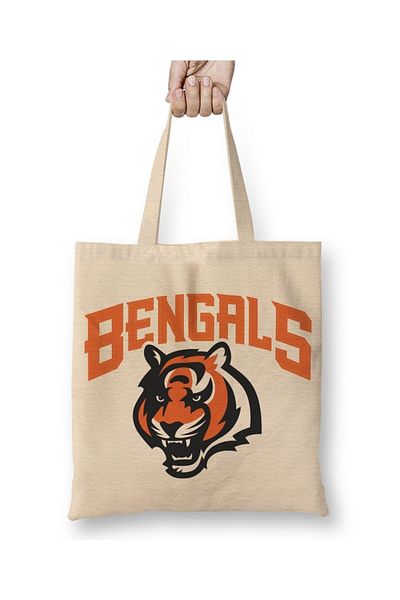Baskı Dükkanı Geantă din pânză Cincinnati Bengals 02 cu mâner lung