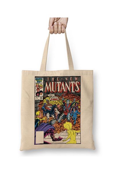 Baskı Dükkanı Geantă din pânză X Men Novos Mutantes cu mâner lung