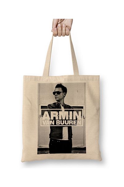Baskı Dükkanı Geantă din pânză Dj Armin Van Buuren cu mâner lung