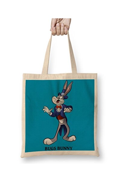 Baskı Dükkanı Looney Tunes Bugs Bunny tkanina Torba duga Sa ručkom