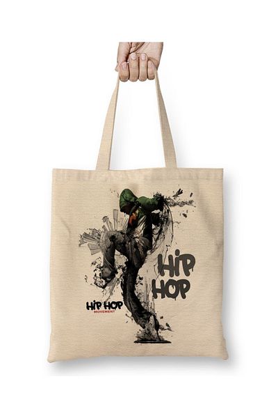 Baskı Dükkanı Υφασμάτινη τσάντα Hip Hop με μακριά λαβή