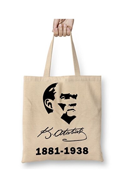 Baskı Dükkanı 19. maj Atatürk tkanina Torba duga Sa ručkom