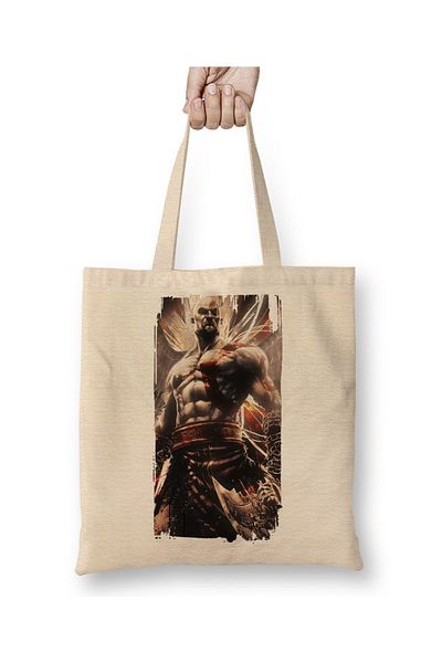 Baskı Dükkanı Geantă din pânză God Of War 02 cu mâner lung