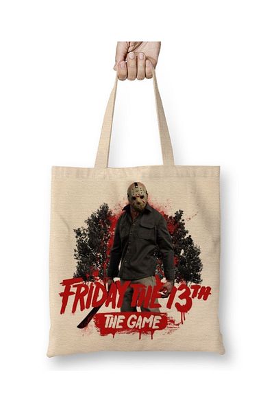 Baskı Dükkanı Υφασμάτινη τσάντα Jason The Game με μακριά λαβή