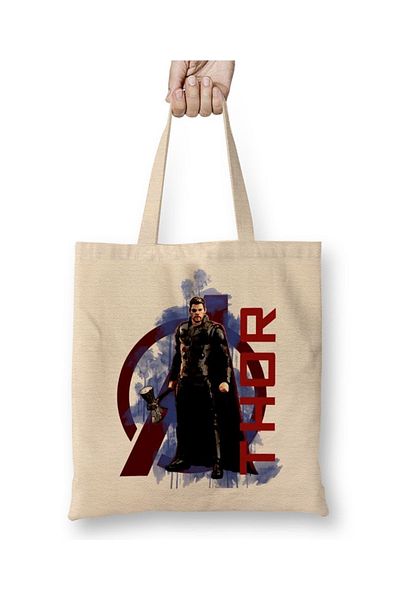 Baskı Dükkanı Υφασμάτινη τσάντα Avengers Thor με μακριά λαβή