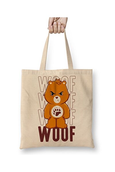 Baskı Dükkanı Woof tkanina Torba dugačka Sa ručkom
