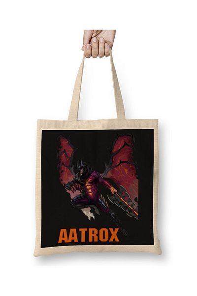 Baskı Dükkanı Υφασμάτινη τσάντα Aatrox με μακριά λαβή