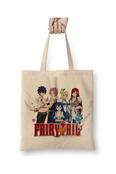 Baskı Dükkanı Fairy Tail anime Erza Scarlet Srećna Lisanna Straus odeća Torba...