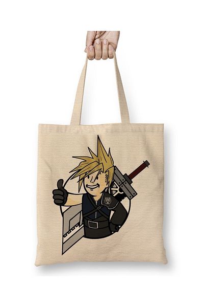 Baskı Dükkanı Υφασμάτινη τσάντα Cloud Vault Boy με μακριά λαβή
