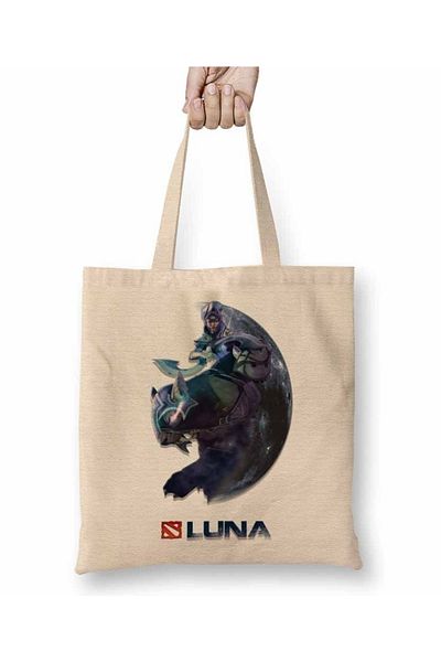 Baskı Dükkanı Υφασμάτινη τσάντα Luna Dota 2 με μακριά λαβή