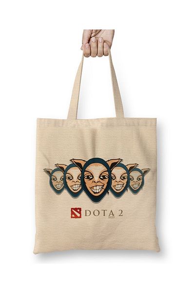 Baskı Dükkanı Υφασμάτινη τσάντα Meepo Dota 2 με μακριά λαβή